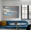 The Wind of Blue - Original Acrylic Painting on Wood | Oil And Acrylic Painting in Paintings by Swann Freslon. Item made of birch wood compatible with minimalism and mid century modern style