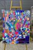 Purple Abstract Acrylic Painting on Canvas – Maximalist | Oil And Acrylic Painting in Paintings by Leah Nadeau. Item composed of canvas compatible with boho and mid century modern style