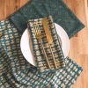 Sunflower Blue Table Napkins | Set of 4 | Linens & Bedding by ichcha. Item composed of cotton in boho or country & farmhouse style