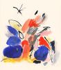 Blue Notes No. 1 | Oil And Acrylic Painting in Paintings by Daylight Dreams Editions. Item made of paper compatible with mid century modern and contemporary style