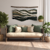 Handwoven Wall Hanging "Whispers of the Jungle" | Wall Sculpture in Wall Hangings by Tissage Sauvage. Item composed of wood & cotton compatible with boho and country & farmhouse style