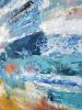 Adrift | Collage in Paintings by Adam Collier Noel. Item made of canvas compatible with contemporary and coastal style
