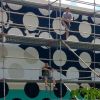 Tyson Luxury Lilies Mural | Street Murals by Michael Pacheco | Tysons Biergarten in Tysons. Item composed of synthetic