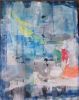 Wabi Sabi II- Abstract Blue Painting | Oil And Acrylic Painting in Paintings by Twyla Gettert. Item made of canvas compatible with contemporary and japandi style