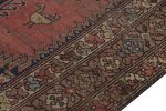 Antique Hamadan Rug in Blue and Red with Geometric Medallion | Area Rug in Rugs by Rug and Kilim