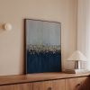 Gold and Blue Textured painting | Oil And Acrylic Painting in Paintings by Berezart. Item composed of canvas compatible with contemporary and eclectic & maximalism style