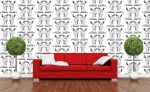 Les Danseurs, LD01 (Black on White )  LD02 ( White on Black) | Wallpaper in Wall Treatments by ART DECOR DESIGNS. Item composed of fabric & paper