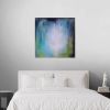 Atlantis - Abstract large blue and green watery painting | Oil And Acrylic Painting in Paintings by Jennifer Baker Fine Art. Item in contemporary or coastal style