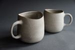 Stone - "STABILITY" squat mug with handle | Drinkware by Laima Ceramics. Item made of stoneware works with rustic style