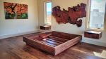 Redwood Burl Headboard, Walnut Nightstands, BedFrame | Beds & Accessories by Lumberlust Designs