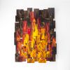 "Inferno" Glass and Metal Wall Art Sculpture | Wall Sculpture in Wall Hangings by Karo Studios. Item made of metal with glass