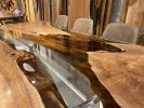 Live Edge Epoxy Dining Table - Made To Order | Tables by Gül Natural Furniture. Item composed of walnut & metal compatible with minimalism and contemporary style