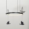 Flight Shadows - pendant circular by Svitanok | Pendants by SVITANOK by Artem Zakharchenko | Lwów Croissants in Kraków. Item made of fabric with steel works with boho & minimalism style