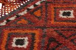 Hand-Knotted Antique Rug Red Moroccan Runner - High Pile | Area Rug in Rugs by Rug and Kilim