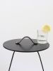 Zin | Side Table in Tables by Uniqka. Item made of steel with leather works with boho & minimalism style
