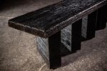 Weathered Black Oak Bench | Benches & Ottomans by Aeterna Furniture. Item composed of oak wood