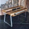 Custom Studio Desk Design | Tables by Monkwood Studios. Item composed of wood