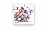 THE RUBIX CUBE EXPLOSION | Oil And Acrylic Painting in Paintings by Virginie SCHROEDER. Item made of canvas compatible with art deco style