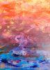 El fuego que ama el agua | Oil And Acrylic Painting in Paintings by Elena Parau. Item composed of canvas in minimalism or contemporary style