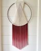 Large Dip Dyed Gold Hoop Macrame Wall Hanging, Custom colors | Tapestry in Wall Hangings by The Cotton Yarn. Item composed of cotton & fiber