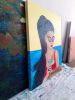 Milena | Oil And Acrylic Painting in Paintings by Elena Parau. Item made of canvas compatible with boho and minimalism style