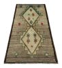 Vintage Gabbeh Persian Tribal Runner, Beige with DIamond | Area Rug in Rugs by Rug and Kilim