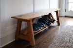 rustic oak bench | Benches & Ottomans by Abodeacious. Item composed of wood