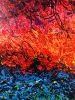Red Sky Ocean | Oil And Acrylic Painting in Paintings by Tim Kim Design. Item made of wood works with contemporary style