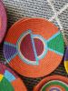 African Colourful Wall Plate set of 5 | Decorative Plate in Decorative Objects by Sarmal Design. Item composed of bamboo and cotton in boho or mid century modern style