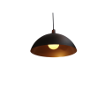 Duom Woody: Metal Dome Pendant with Wood Concept Detail | Pendants by Atrix Lighting. Item made of metal