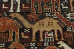 Tribal Rug in Red & Orange-Brown with Pictorial Pattern | Area Rug in Rugs by Rug and Kilim