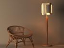 Laminar | Sculptural Ceramic & Wood Floor Lamp | Lamps by Naaya Studio. Item composed of wood and stoneware in minimalism or contemporary style