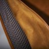 Studio Stirling Twin Deal in Soft Ochre Leather | Swing Chair in Chairs by Studio Stirling. Item composed of steel & leather