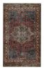 Vintage Zeki Müren Rug in Red & Blue Geometric patterns | Area Rug in Rugs by Rug and Kilim