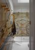 Matchbook Marble Master Bath | Interior Design by Laurie Blumenfeld Design | Private Residence, Brooklyn in Brooklyn