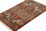 Rug & Kilim’s Heriz Style Rug in Red and Pink with Medallion | Area Rug in Rugs by Rug and Kilim