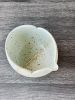 Seafoam - Petal Katakuchi Tea Bowl, Japanese Matcha Bowl | Drinkware by Tomoko Ceramics. Item made of stoneware compatible with japandi and modern style