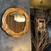"Round Dark Bronze Flower" | Mirror in Decorative Objects by IRENA TONE. Item in minimalism or contemporary style