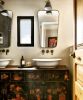 Mid-Century Style Mirror Irregular Shape & Embossed Brass Fr | Decorative Objects by Jover + Valls. Item made of brass with glass works with mid century modern style