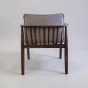 Vena Wide Sculptural Wooden Dining Chair | Chairs by Kleinhaus Furniture. Item made of wood with fabric works with minimalism & mid century modern style