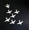 Flock - Swallows Porcelain Bird Wall art Sculpture Set Of 7 | Art & Wall Decor by Elizabeth Prince Ceramics