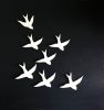 Flock - Swallows Porcelain Bird Wall art Sculpture Set Of 7 | Wall Sculpture in Wall Hangings by Elizabeth Prince Ceramics. Item composed of cement