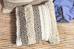 Emily Artisanal Handloom Cushion_ woven textured cotton | Pillows by Humanity Centred Designs. Item composed of cotton and fiber in boho or minimalism style