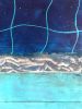 Night Swim | Mixed Media by LESLIE MORGAN ART | Oswald Restaurant in Santa Cruz. Item composed of wood & synthetic