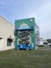 Two-headed Alchemist Lion mural at Mesto = Galerie | Paintings by Masho Marg