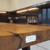 Elm Single Slab Live-Edge Breakfast Bar | Dining Table in Tables by Handmade in Brighton. Item composed of wood & metal
