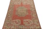 Antique Bessarabian Rug in Red and Green with Floral | Area Rug in Rugs by Rug and Kilim