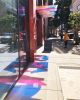 The Nail Hall Colored Vinyl Awning | Glasswork in Wall Treatments by Nicole Mueller | The Nail Hall in San Francisco. Item made of synthetic