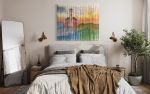 LIGHTHOUSE Coastal Landscape Dyed Tapestry Wall Hanging | Wall Hangings by Wallflowers Hanging Art. Item made of oak wood with fiber works with country & farmhouse & eclectic & maximalism style
