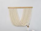 Maree Natural Wool Color | Macrame Wall Hanging in Wall Hangings by Olivia Fiber Art. Item composed of wood and wool in japandi or mediterranean style